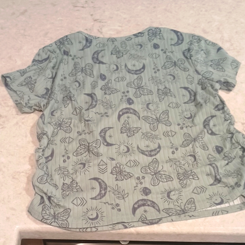 Wonder Nation Green and Gray Graphic Tee